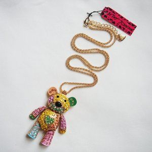 BETSEY JOHNSON ARTICULATED TEDDY BEAR NECKLACE